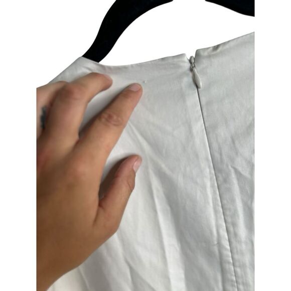 Cos Ruffle Asymmetrical Tunic Top Size 12 Victorian Neutral Elevated Basics - Picture 7 of 14